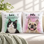 Custom Pet Memorial Pillow, Personalized Dog & Cat Photo Pillow, Pet Loss Gift