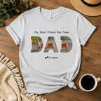 Personalized Pet Photo Mom Dad T-Shirt – Custom Dog Cat Photo Shirt with Pet Name & Quote, Pet Parent Gift