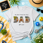 Personalized Pet Photo Mom Dad T-Shirt – Custom Dog Cat Photo Shirt with Pet Name & Quote, Pet Parent Gift