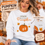 Personalized Growing A Little Pumpkin Sweatshirt – Custom Baby Name Pregnancy Crewneck, Fall Pumpkin Mom To Be Shirt, Expecting Mom Gift