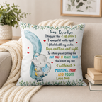 Personalized Elephant Throw Pillow – Custom Name Decorative Cushion, Personalized Dear Message Pillow, Custom Family Gift, Nursery & Bedroom Keepsake