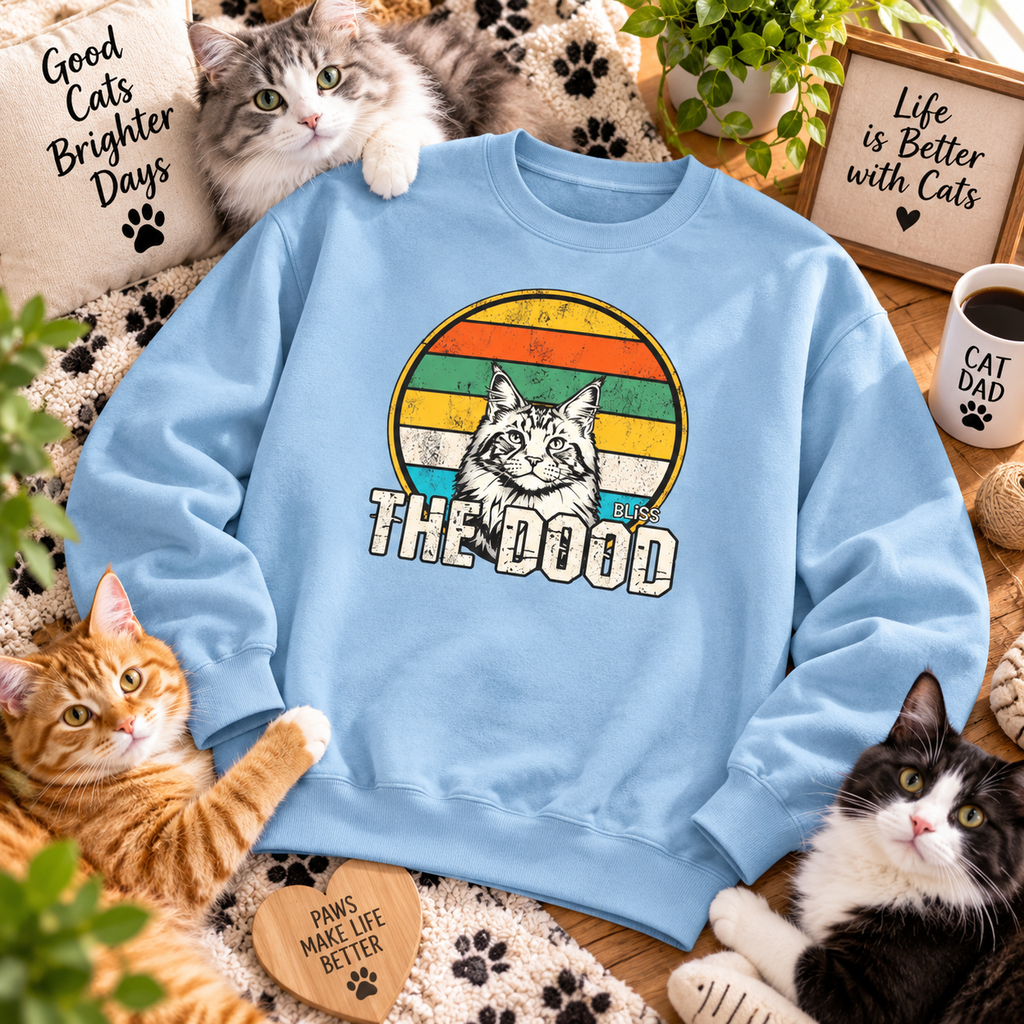 Personalized Pet Photo Sweatshirt – Custom Dog Cat Portrait & Pet Name Crewneck, Vintage Pet Lover Sweatshirt, Dog Mom Dad Gift
