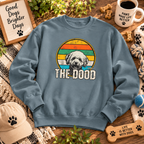 Personalized Pet Photo Sweatshirt – Custom Dog Cat Portrait & Pet Name Crewneck, Vintage Pet Lover Sweatshirt, Dog Mom Dad Gift