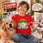 Personalized Pet Photo Youth T-Shirt – Custom Dog Cat Portrait & Pet Name Kids Shirt, Vintage Pet Lover Tee, Gift for Kids