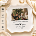 Personalized Favorite Song Jewelry Dish with Photo Custom Gift for Couples, Family & Christmas