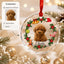 Custom Photo Dog Cat Glass Ornament - Personalized Ornament