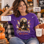 Presents for Grandma, Gifts for Grandparent, Personalized Halloween Shirt – Grandma's Boo Crew Halloween Haunted House