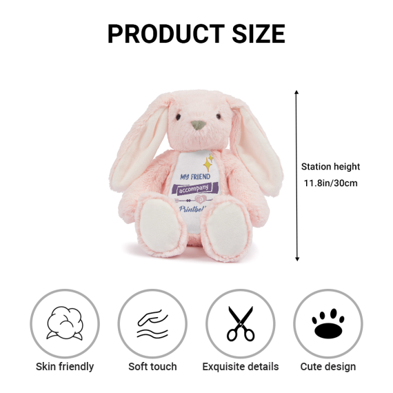 Personalized Stuffed Bunny with Custom Name – Soft Plush Bunny Toy, Positive Affirmation Bunny, Personalized Baby Shower Gift for Kids, Toddlers & Newborns
