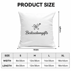 Personalized Elephant Throw Pillow – Custom Name Decorative Cushion, Personalized Dear Message Pillow, Custom Family Gift, Nursery & Bedroom Keepsake