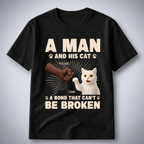 A Man And His Cat Personalized Breed & Name Unisex T-Shirt