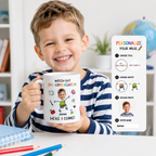 Personalized First Day of School Coffee Mug, Custom Kids Photo Mug with Name