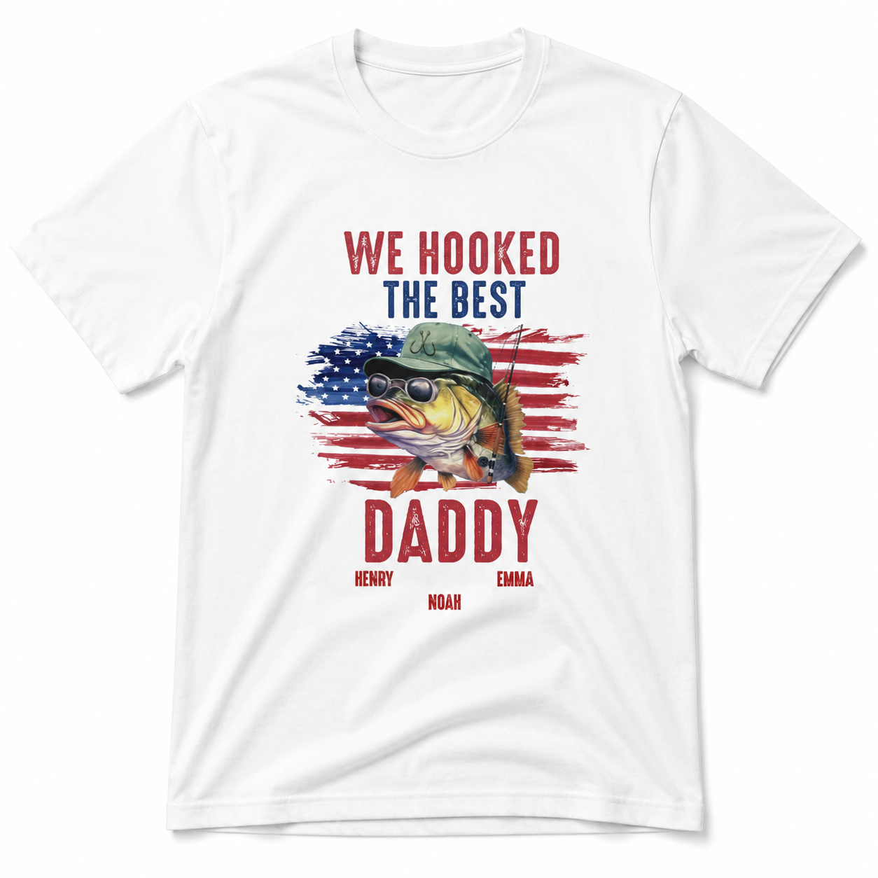 We Hooked The Best Dad Grandpa Papa Personalized Fishing Shirt